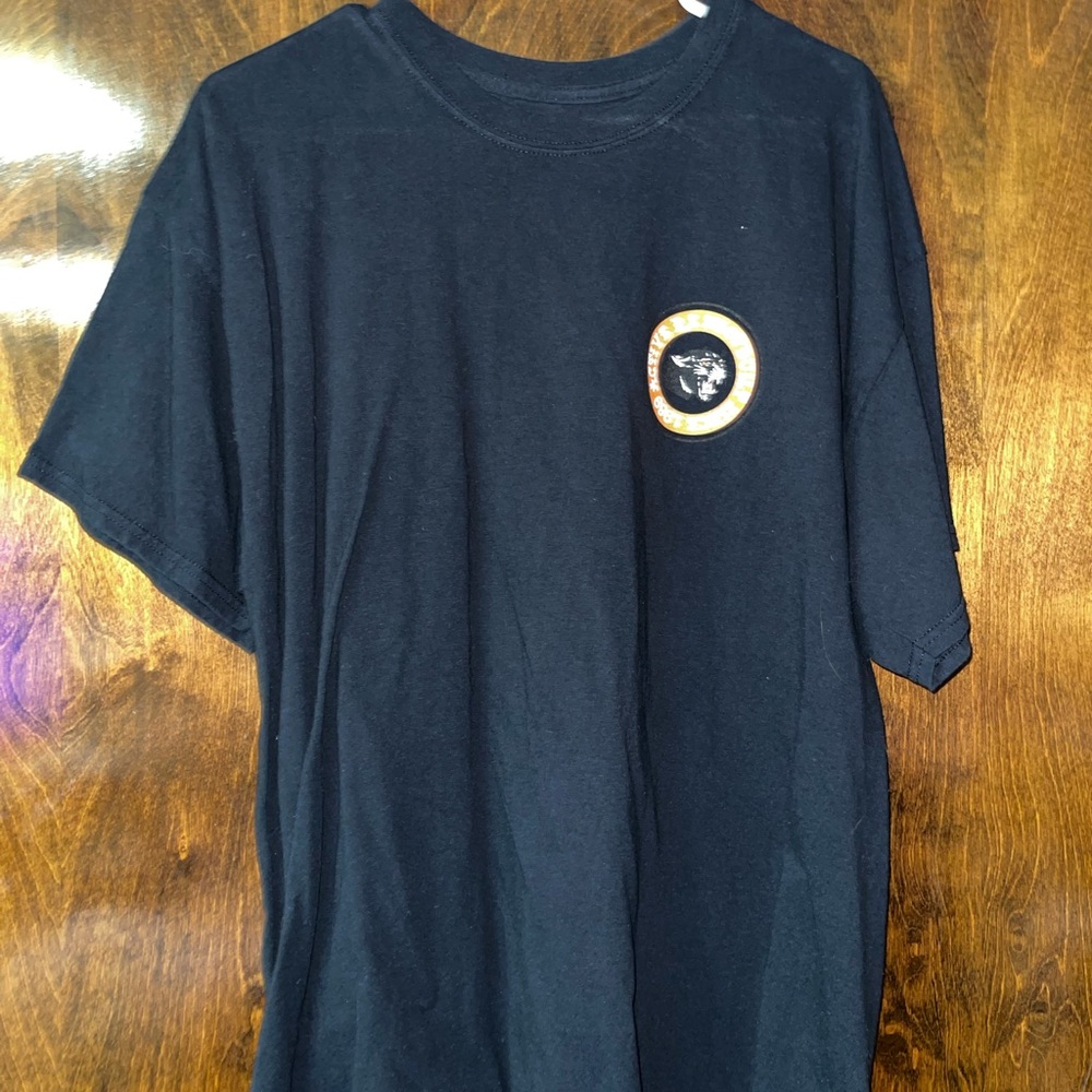 Black T-Shirt with Logo Patch